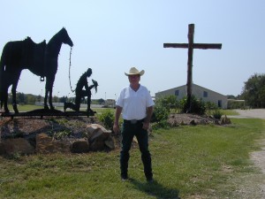 At a cowboy church near Tyler, Texas.