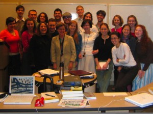 Nancy Pearcey in classroom